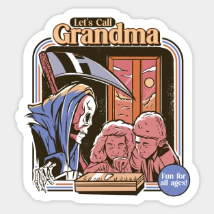 Let's Call Grandma // Funny Retro Children's Game Parody Sticker